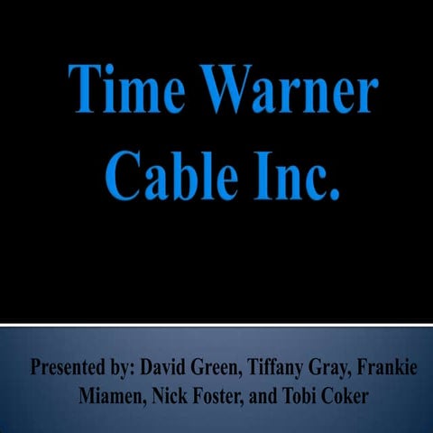 Time Warner Cable Strategy