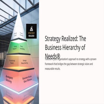 Strategy Realized - The Business Hierarchy of Needs®
