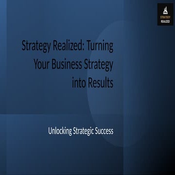 Strategy Realized Book - Strategy Realized