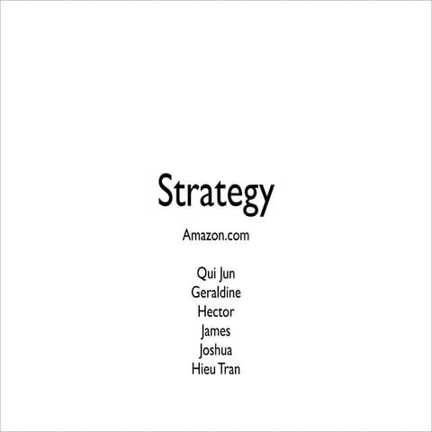 Strategy Seminar—Amazon.com