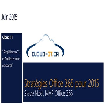 Stratégies office 365   education eté 2015
