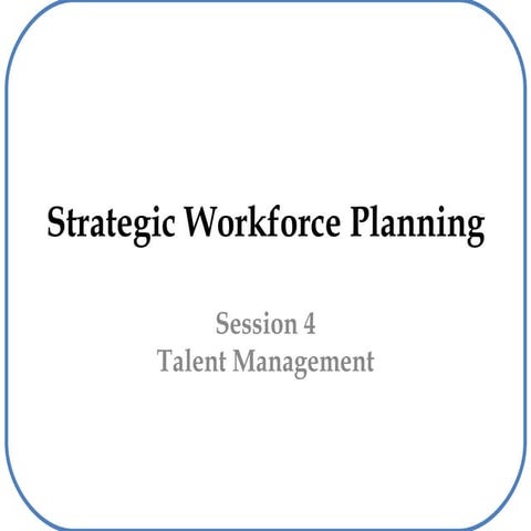 Strategic HR Planning anf Talent Mgt 4