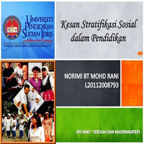 Stratifikasi dlm pendidikan