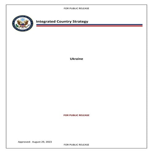 «Ολοκληρωμένη Στρατηγική για τη Χώρα» - ΗΠΑ για την Ουκρανία