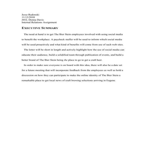 Strategic PR Internal Relations