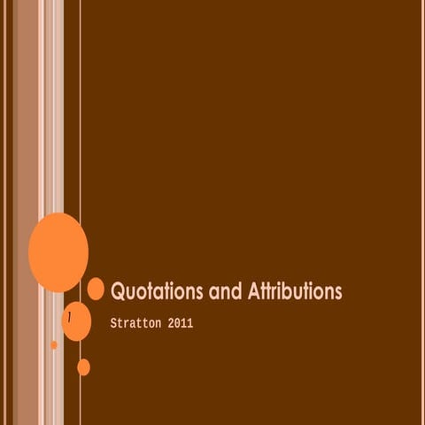 Quotations and Attributions 2011