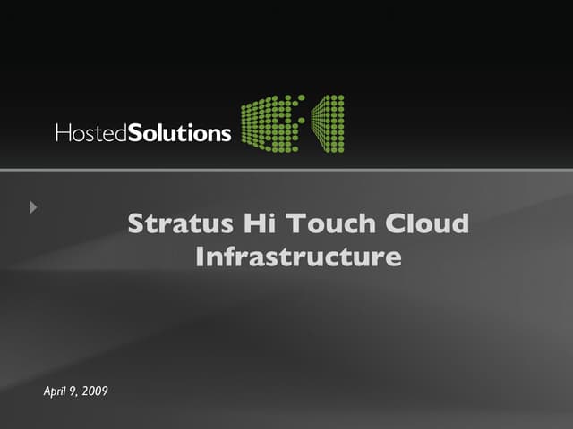 Hosted Solutions Stratus Cloud Comp...