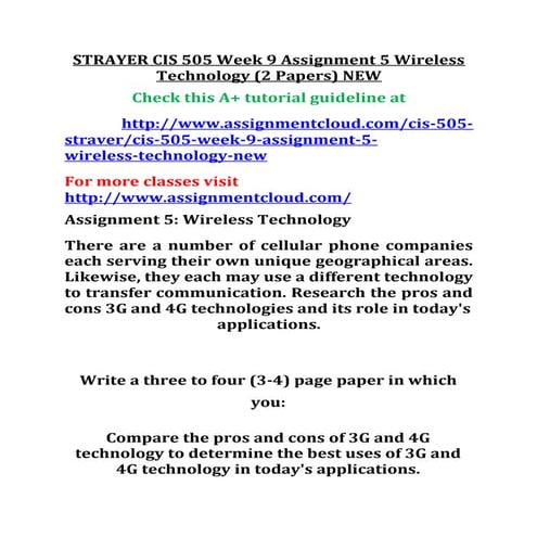 Strayer cis-505-week-9-assignment-5-wireless-technology