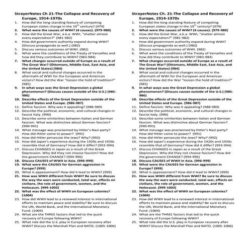 Strayer notes ch. 21