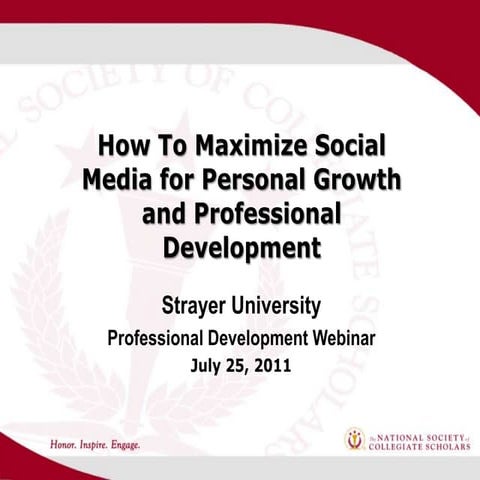 Social Media for Professional Development