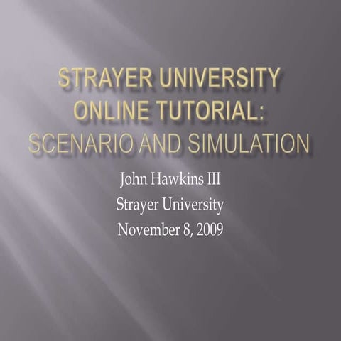 Strayer University Online Tutorial PPT