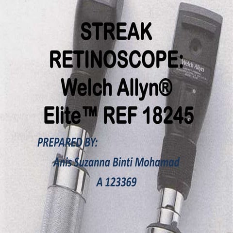 Streak retinoscope