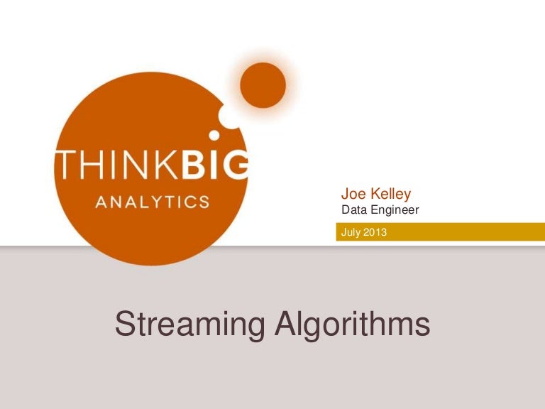 Streaming Algorithms