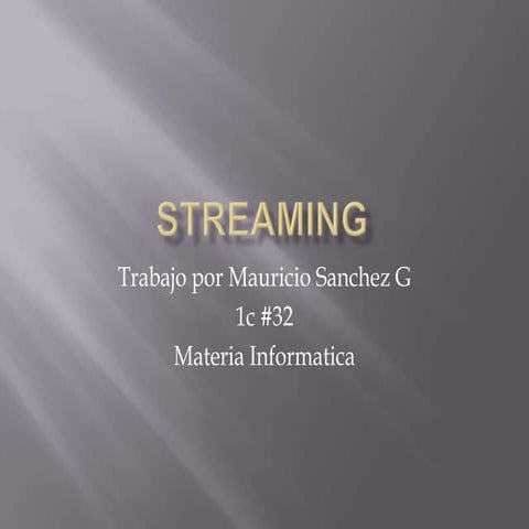 Conceptos sobre Streaming | PDF