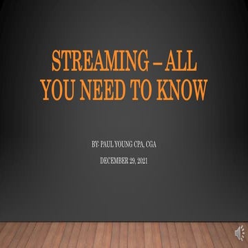 What is next for Streaming?