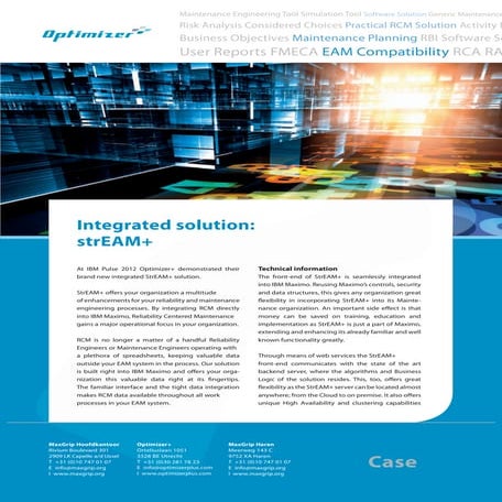 strEAM+ Integrated Reliability For EAM