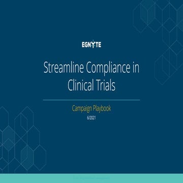 Streamline FDA Compliance in Clinical Trials Playbook