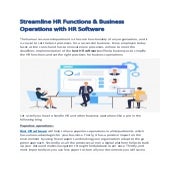 Streamline hr functions & business operations with hr software