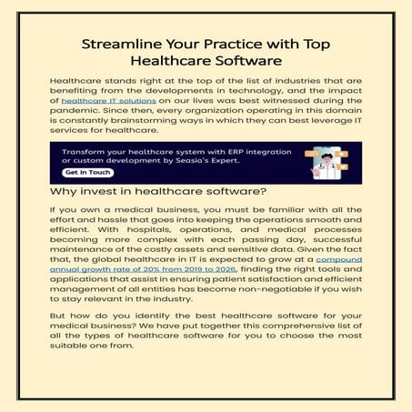 Streamline Your Practice with Top Healthcare Software.pdf