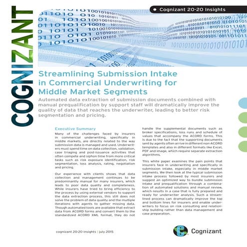 Streamlining Submission Intake in Commercial Underwriting for Middle Market S...