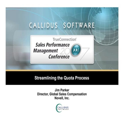 Streamlining the Quota Process for a World-Class Sales Organization