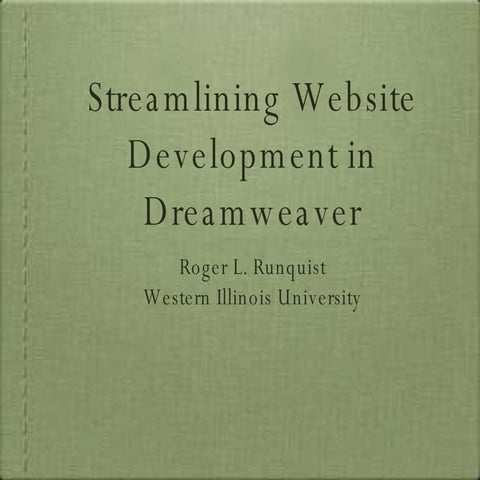 Streamlining Website Development in Dreamweaver