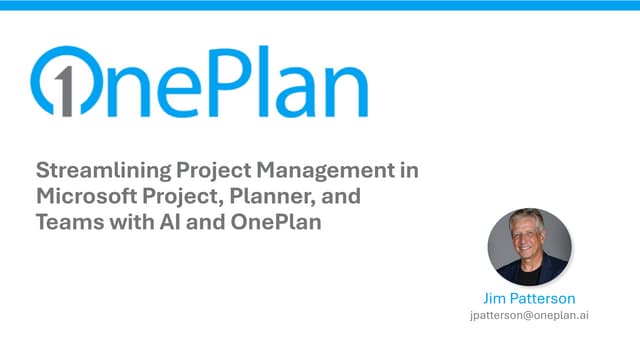 Streamlining Project Management in Microsoft Project, Planner, and Teams with AI and OnePlan