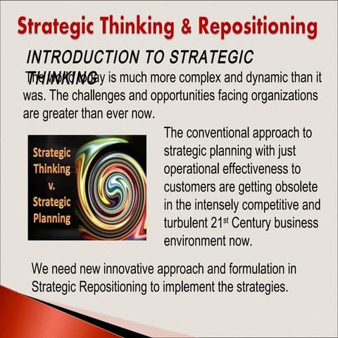 Strategic Thinking and Repositioning Day1