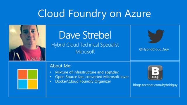 Cloud Foundry on Azure 