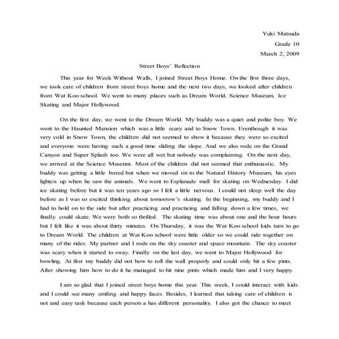 Street Boys' reflection