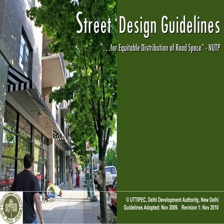 UTTIPEC STREET DESIGN GUIDELINES