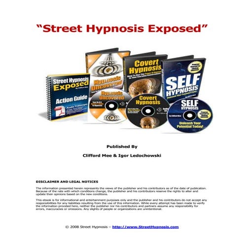 Street Hypnosis Exposed Manual