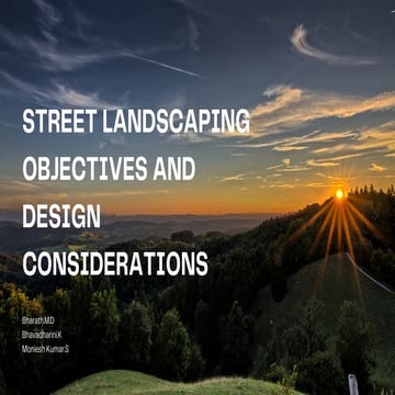 street furniture and landscape design | PPTX