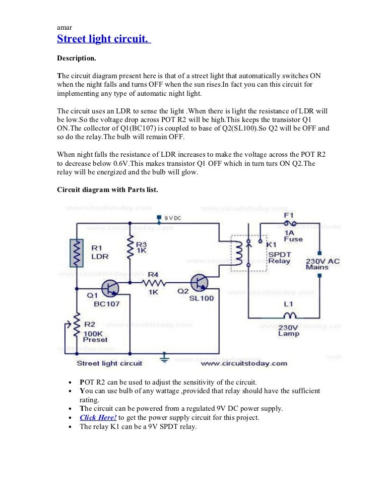 Street light circuit
