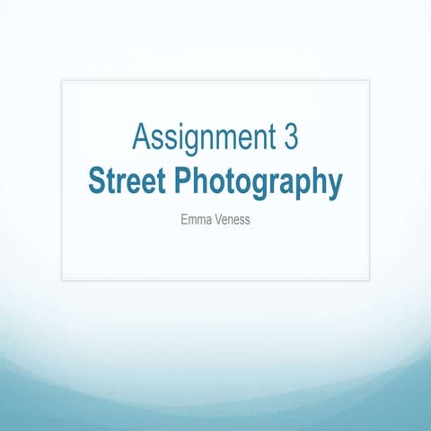 Street photograhy presentation