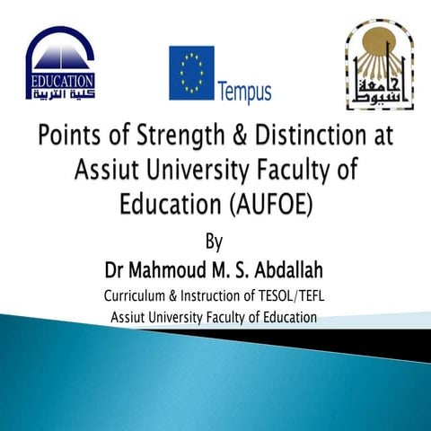 Points of Strength & Distinction at Assiut University Faculty of Education (A...