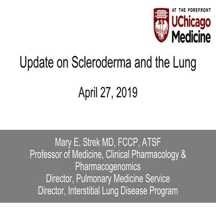 Update on Scleroderma and the Lung