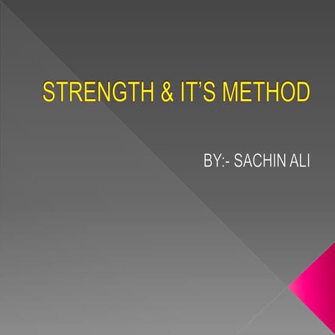 Strength & It's Method