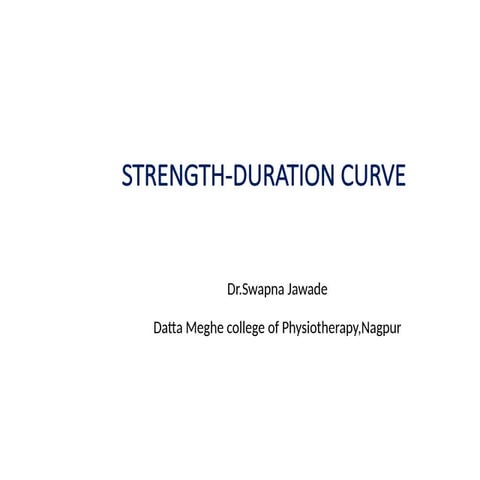 Strength- duration curve ppt presentation