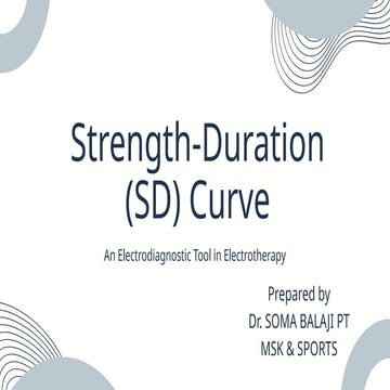 Strength-Duration (SD) Curve in Electrotherapy
