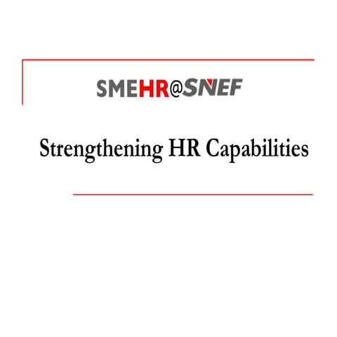 Strengthen HR Capability
