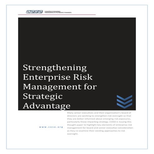 Strengthening ERM For Strategic Advantage
