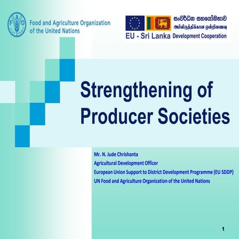 Strengthening of producer society