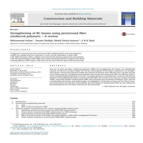 Review on Shear Strengthening of Rc Deep Beams with Openings | PDF