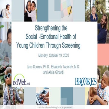 Strengthening the Social-Emotional Health of Young Children Through Screening
