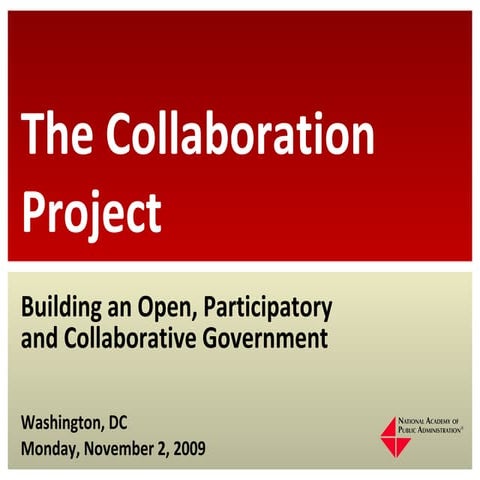 The Collaboration Project: Building an Open, Participatory and Collaborative ...
