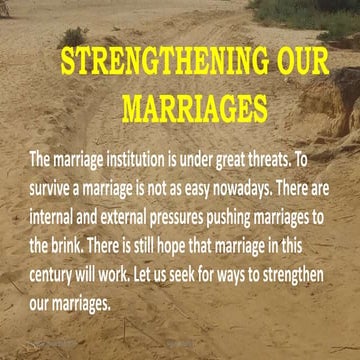 Strengthening Our Marriages