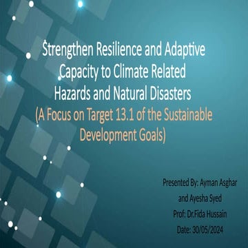 Strengthen Resilience and Adaptive Capacity to Climate Related.pptx