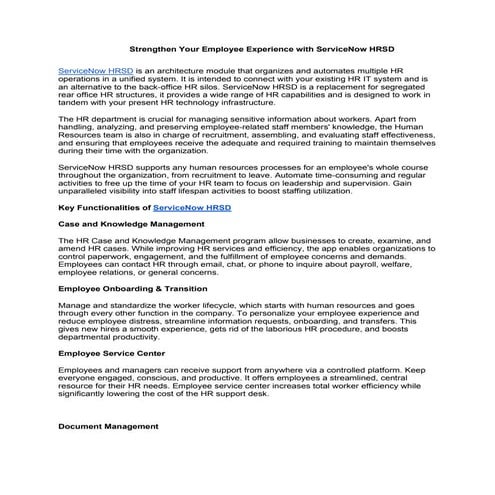 Strengthen Your Employee Experience with ServiceNow HRSD.pdf