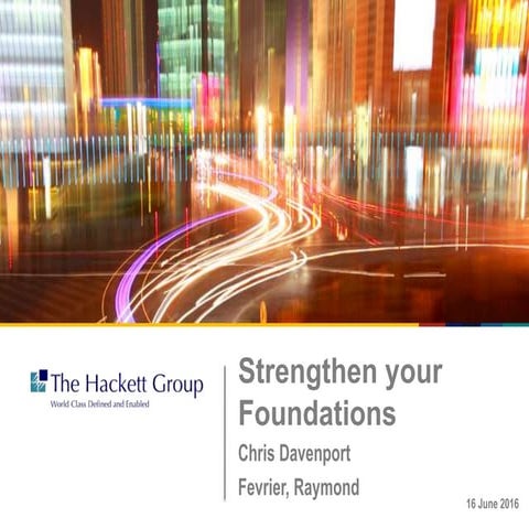 Strengthen your Foundations